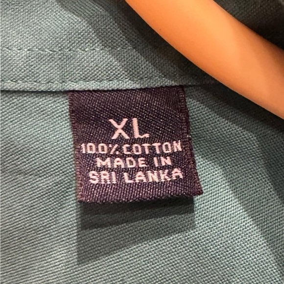 Roundtree & Yorke Green Short Sleeve Button-Up Shirt XL - Picture 3 of 5